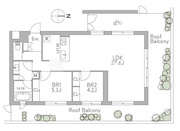 グランデュオ三軒茶屋12 201 間取り図