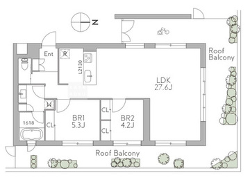 グランデュオ三軒茶屋12 201 間取り図