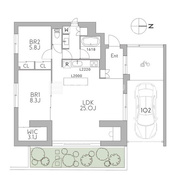 グランデュオ三軒茶屋12 102 間取り図