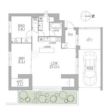 グランデュオ三軒茶屋12 102 間取り図