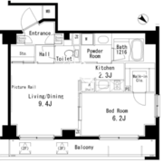 パークアクシス六本木檜町公園 104 間取り図