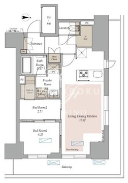 ラティエラ上野稲荷町 321 間取り図