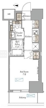 ラティエラ上野稲荷町 502 間取り図