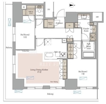 ラティエラ上野稲荷町 1214 間取り図