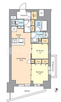 テラス荻窪 207 間取り図