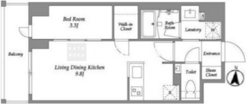 ウエリスアーバン住吉ウエスト 205 間取り図