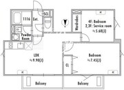 グランパセオ大崎戸越銀座2 201 間取り図