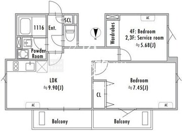 グランパセオ大崎戸越銀座2 301 間取り図