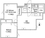 グランパセオ大崎戸越銀座2 302 間取り図