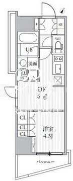 シーズンフラッツ大井町 702 間取り図