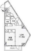 ルクレ西馬込 401 間取り図