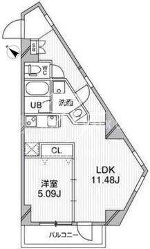 ルクレ西馬込 401 間取り図
