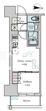 ディームス蔵前レジデンス 403 間取り図