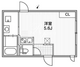 アレーロ代々木 205 間取り図