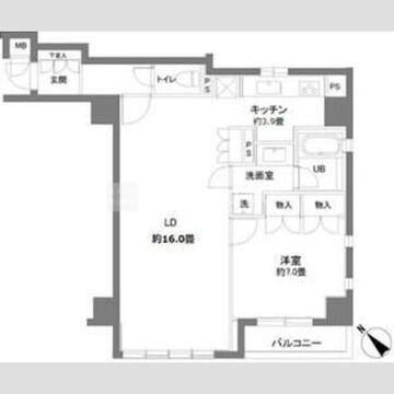 カスタリアお茶の水 505 間取り図