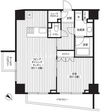 ティー東麻布 1204 間取り図