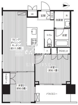 グランハイツ錦糸町 1003 間取り図