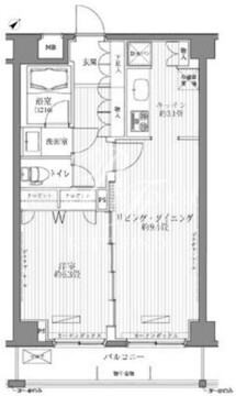 メゾンカルム西新宿 502 間取り図