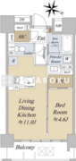 アクシルコート日本橋本町 402 間取り図