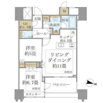 パークコート文京小石川ザタワー 1709 間取り図