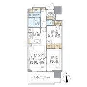 グランドシティタワー月島 4309 間取り図