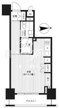 レジディア新御徒町 203 間取り図