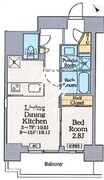 ワンルーフフラット門前仲町 1301 間取り図