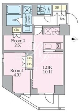クレストコート東池袋 701 間取り図
