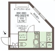 ココキューブ武蔵新田 202 間取り図