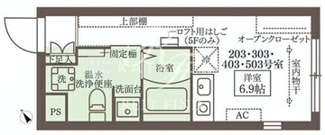 ココキューブ武蔵新田 203 間取り図