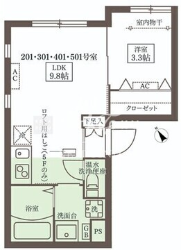 ココキューブ武蔵新田 301 間取り図