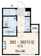 アグライア品川中延 302 間取り図