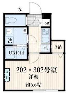 アグライア品川中延 302 間取り図