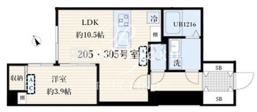 アグライア品川中延 305 間取り図