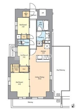 テラス荻窪 601 間取り図