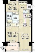 ガーデニエール砧レジデンス 317 間取り図