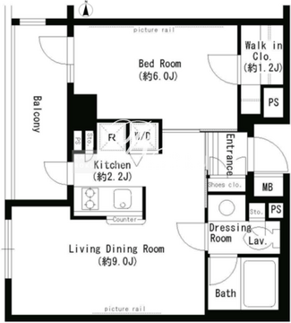 パークアクシス学芸大学 412 間取り図