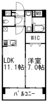 プライムアーバン千駄木 610 間取り図