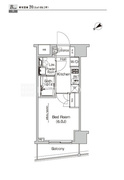 プラウドフラット門前仲町4 702 間取り図