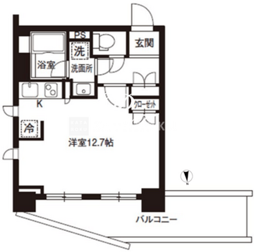 レジディア御茶ノ水 506 間取り図