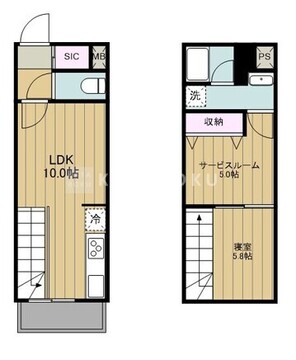 パークキューブ大森山王 213 間取り図
