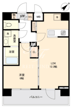 ハーモニーグラシア目黒不動前 701 間取り図
