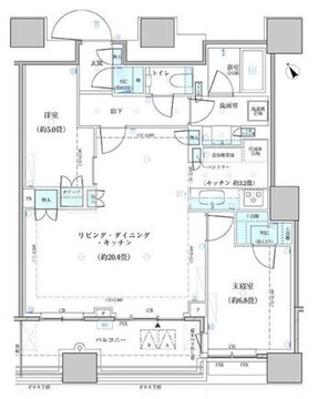 パークタワー勝どき S-1428 間取り図