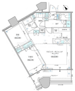 パークタワー勝どき S-824 間取り図