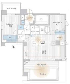 THE AKASAKA RESIDENCE S.O.A-the spirit of akasaka- 1001 間取り図