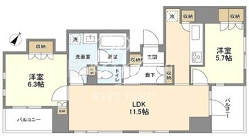 グランカーサ銀座イースト 1204 間取り図