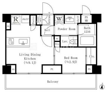 リハイツ長者丸 552 間取り図