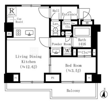 リハイツ長者丸 663 間取り図