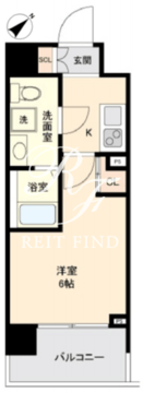 ハーモニーグラシア目黒不動前 502 間取り図