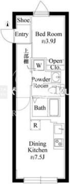 エクサム高円寺 405 間取り図